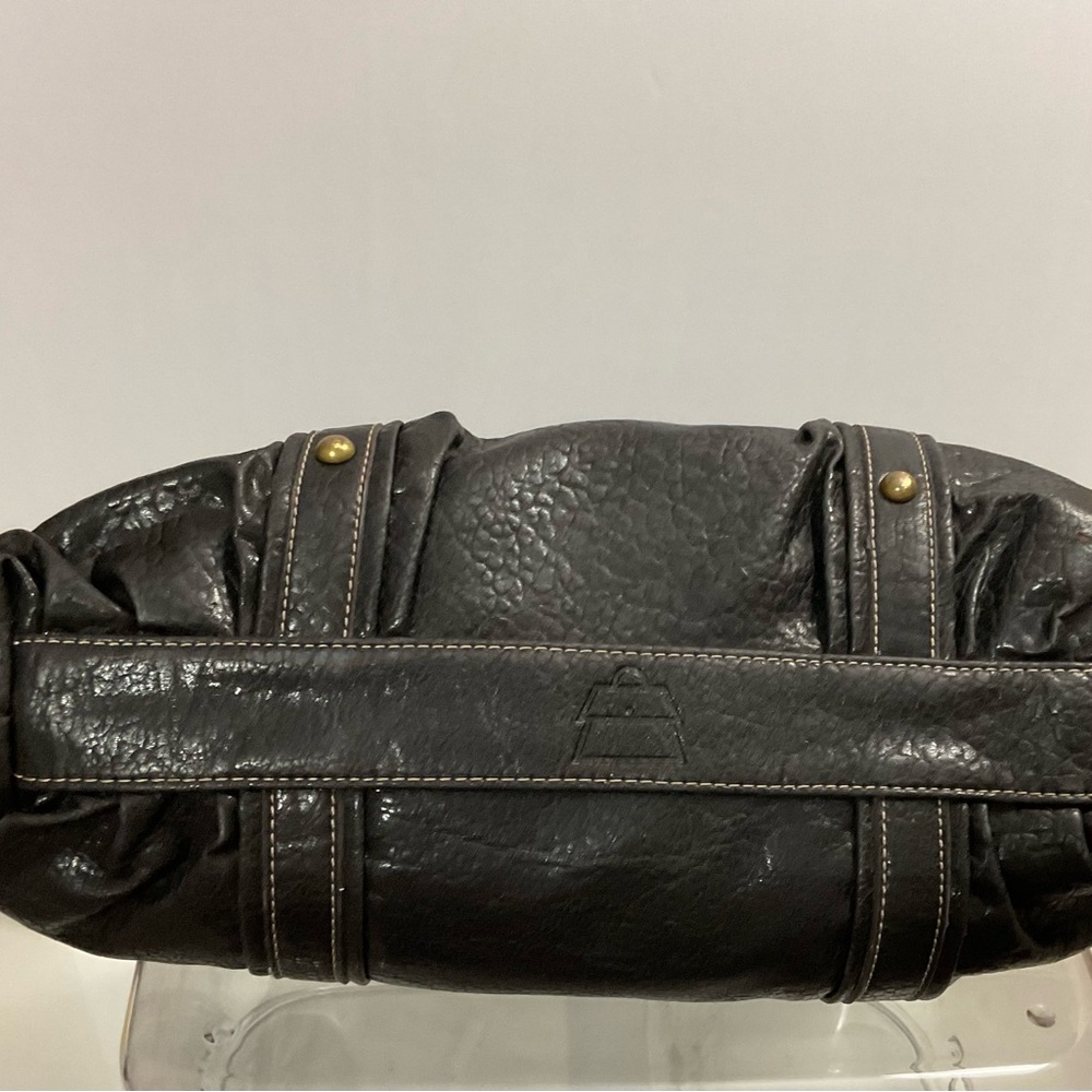 Kathy Van Zeeland Black Shoulder Bag with Gold Accents - Picture 9 of 11